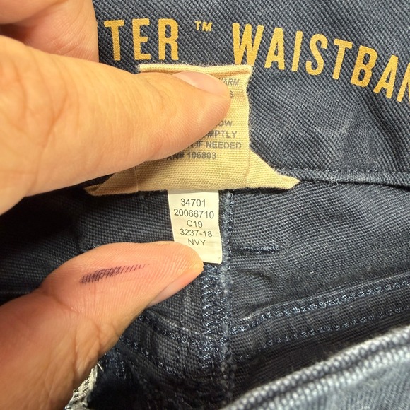 Duluth Trading Co Pants Womens 12 Curvessetter Waistband Navy Blue Cargo Trouser - Picture 7 of 15